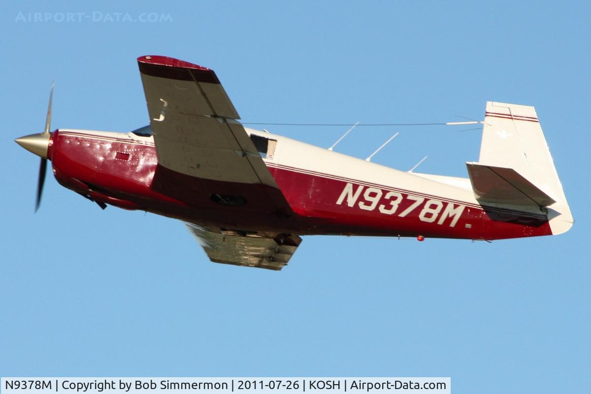 N9378M, 1966 Mooney M20F Executive C/N 670002, Departing Airventure 2011.