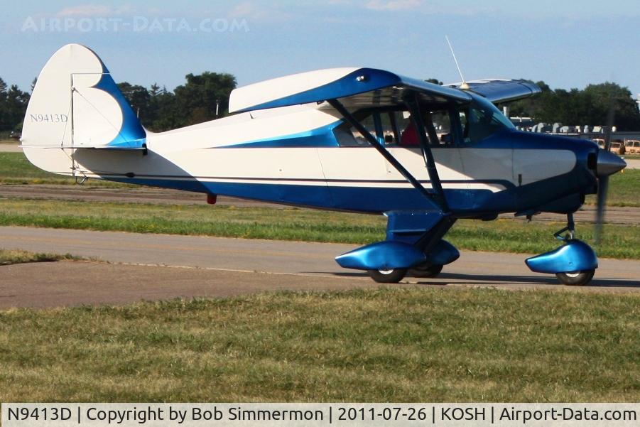 N9413D, 1958 Piper PA-22-160 Tri Pacer C/N 22-6387, Departing Airventure 2011.