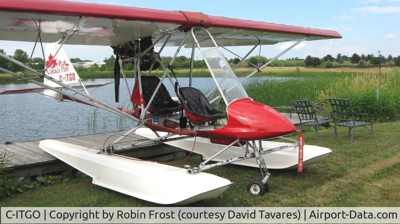 C-ITGO, 1985 Beaver Beaver RX-550 C/N SB 2217, Fitted with electric start, oil-injected blue-head Rotax 582, Puddlejumper amphibious floats, dual steerable retractable nosewheel, redundant rudder cables, outboard fuel tanks. Carries corporate advertising livery - to be removed.