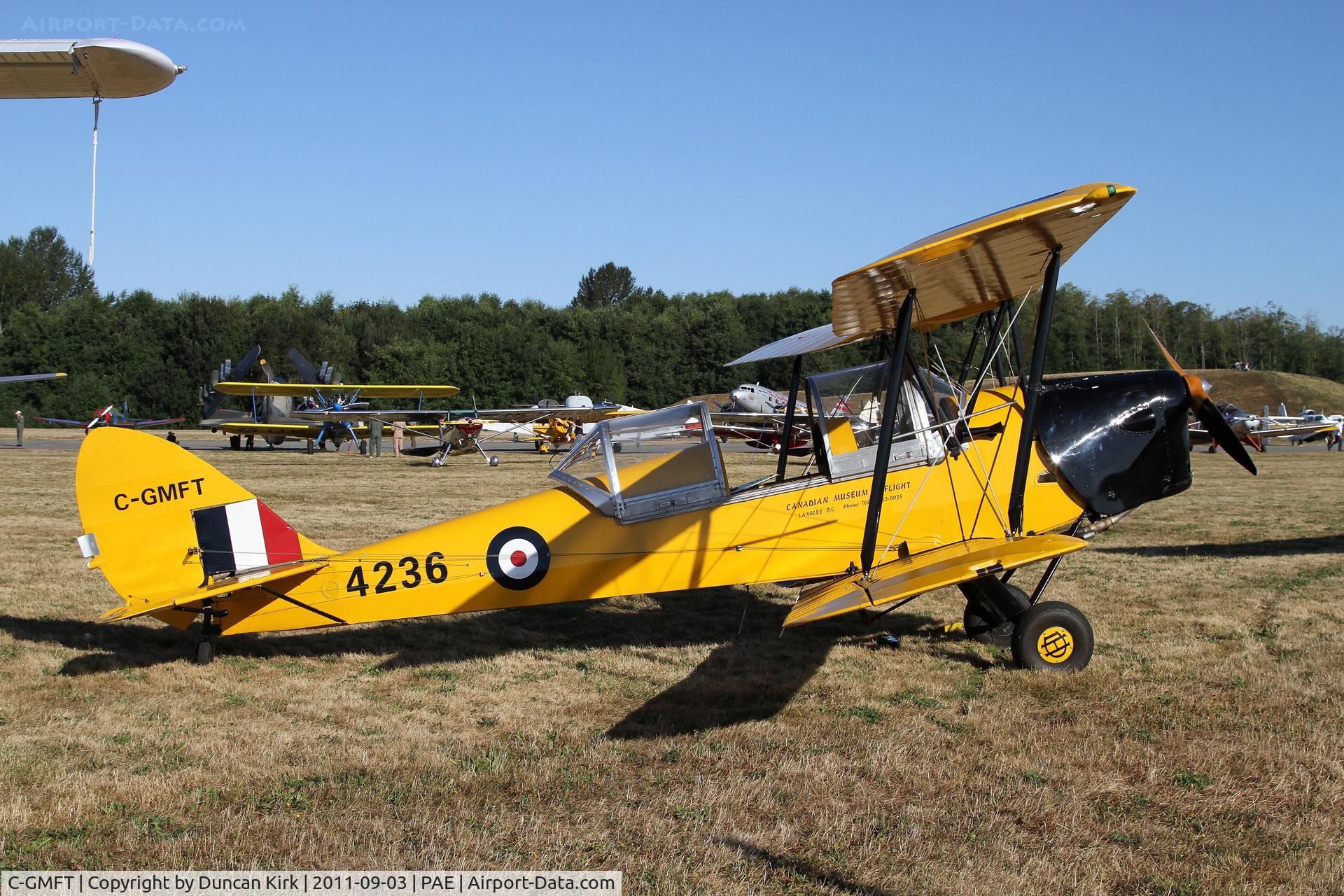 C-GMFT, 1941 De Havilland Canada DH-82C Tiger Moth C/N DHC1178, Fine example of a Tiger Moth visiting the Vintage Aircraft Day at Everett