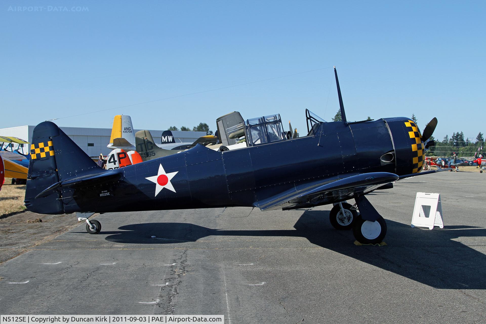N512SE, 1958 North American AT-6A Texan C/N JS 88-9421, One of a number of AT-6's in for the Vintage Aircraft Day