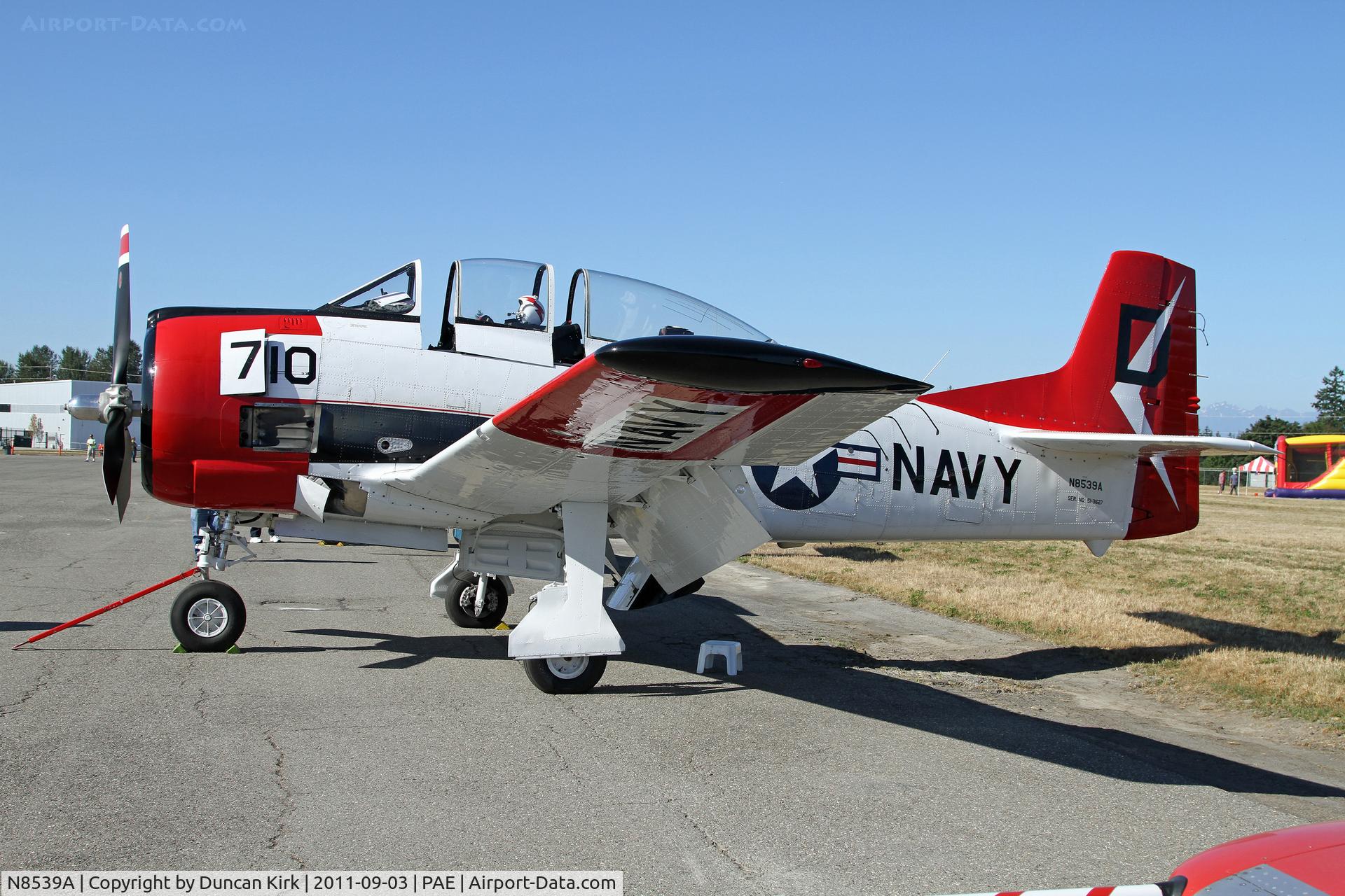 N8539A, 1950 North American T-28D Trojan C/N 174-165 (51-3627), Attending the Vintage Aircraft Day event in glorious weather