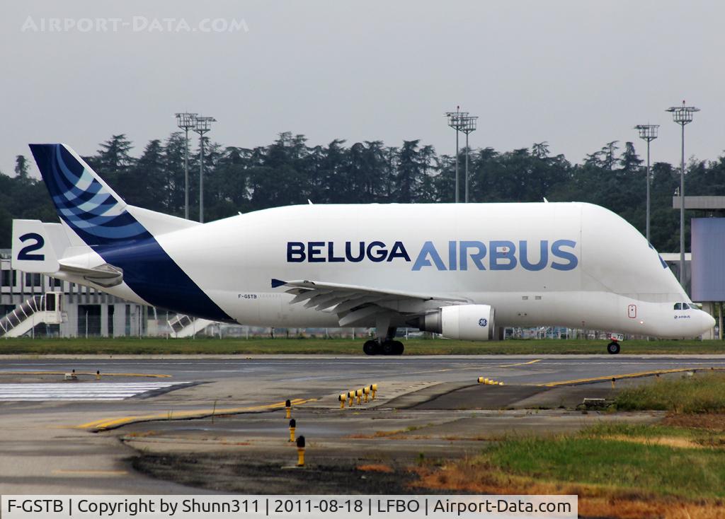 F-GSTB, 1996 Airbus A300B4-608ST Super Transporter C/N 751, Taxiing holding point rwy 14R for departure... In new c/s