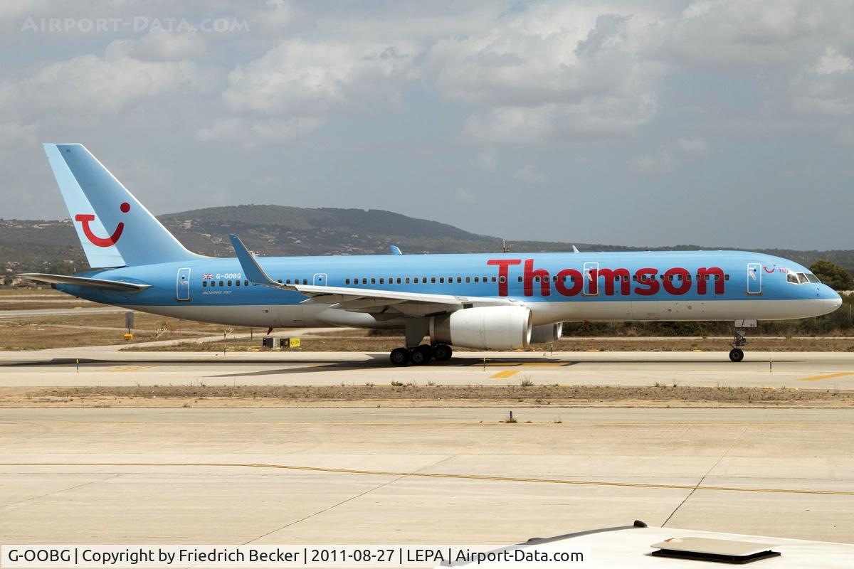 G-OOBG, 1999 Boeing 757-236 C/N 29942, taxying to the active