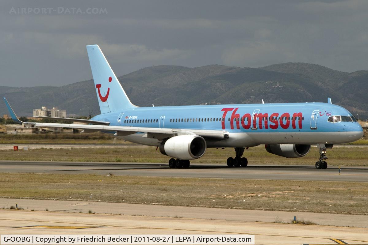 G-OOBG, 1999 Boeing 757-236 C/N 29942, taxying to the active