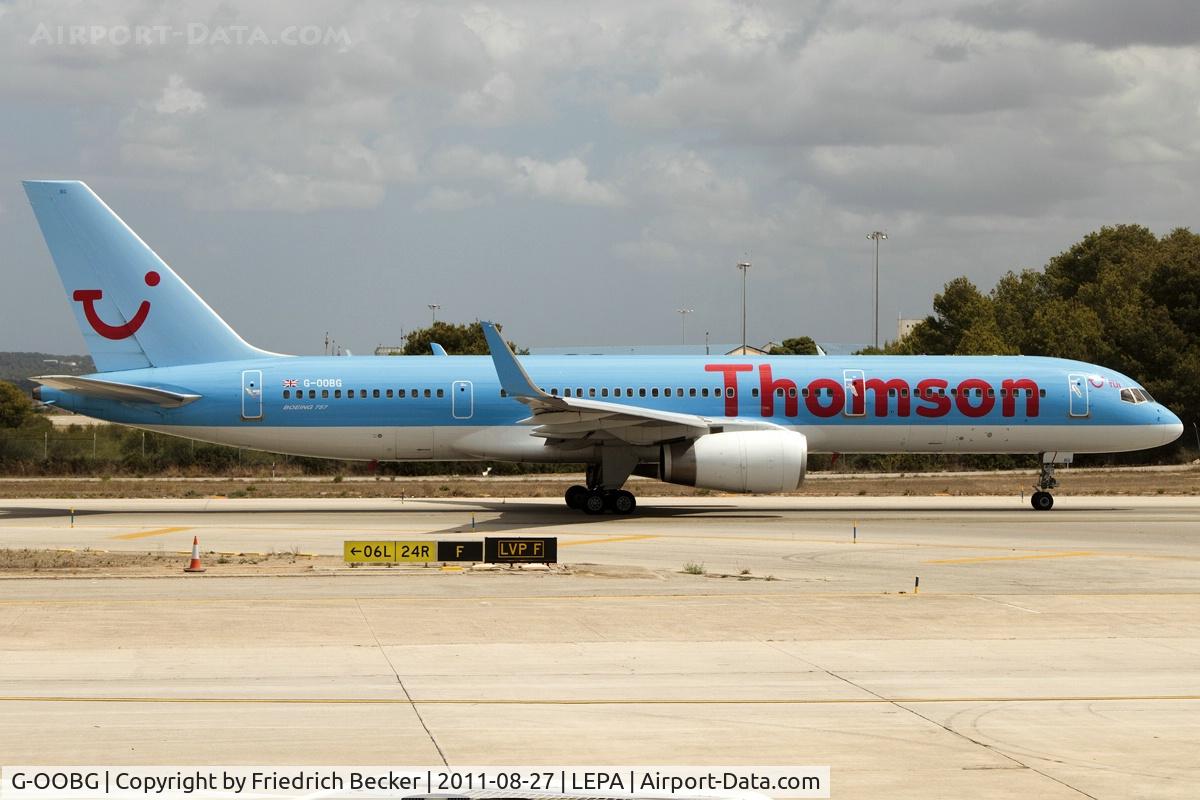 G-OOBG, 1999 Boeing 757-236 C/N 29942, taxying to the active