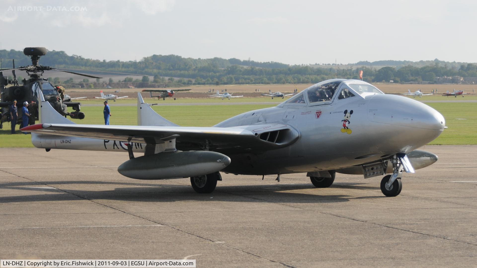LN-DHZ, 1959 De Havilland (F+W Emmen) Vampire T55 (DH-115) C/N 990, 3. LN-DHZ at The Duxford Air Show, September 2011