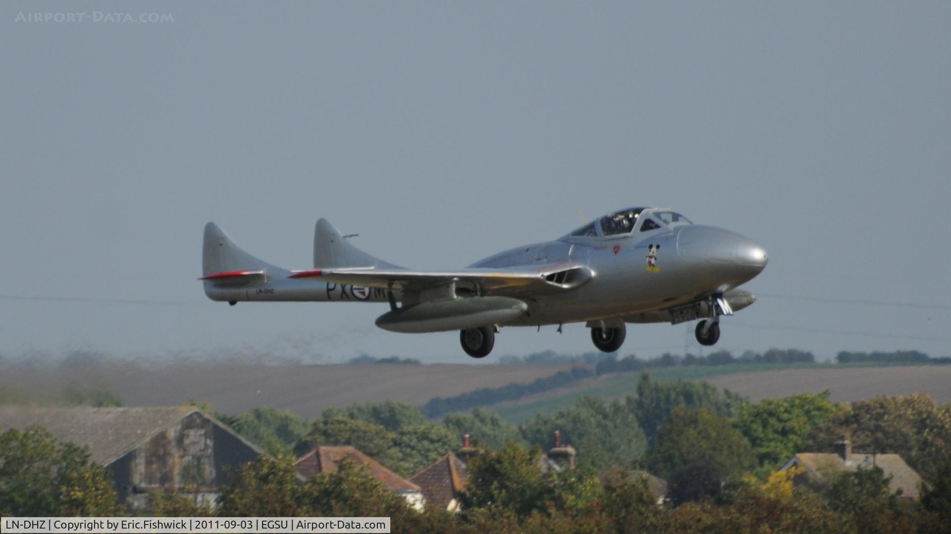 LN-DHZ, 1959 De Havilland (F+W Emmen) Vampire T55 (DH-115) C/N 990, 43. LN-DHZ at The Duxford Air Show, September 2011