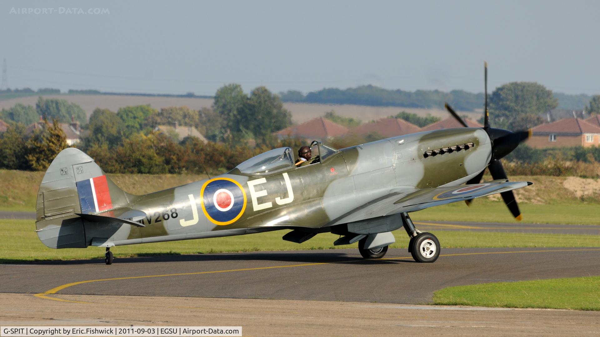 G-SPIT, 1944 Supermarine 379 Spitfire FR.XIV C/N 6S/649205, 2. MV268 at The Duxford Air Show, September 2011