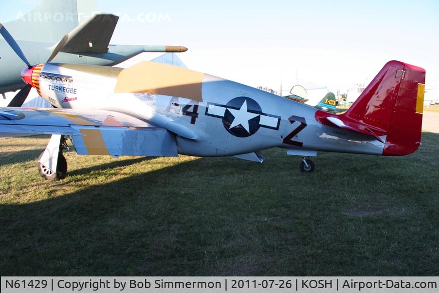 N61429, 1942 North American P-51C Mustang C/N 103-26199, On display at Airventure 2011.