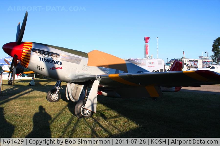 N61429, 1942 North American P-51C Mustang C/N 103-26199, On display at Airventure 2011.