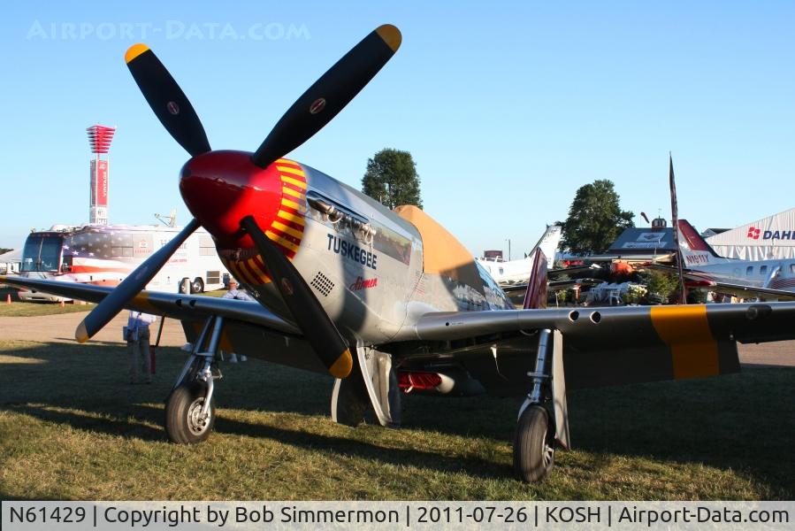 N61429, 1942 North American P-51C Mustang C/N 103-26199, On display at Airventure 2011.
