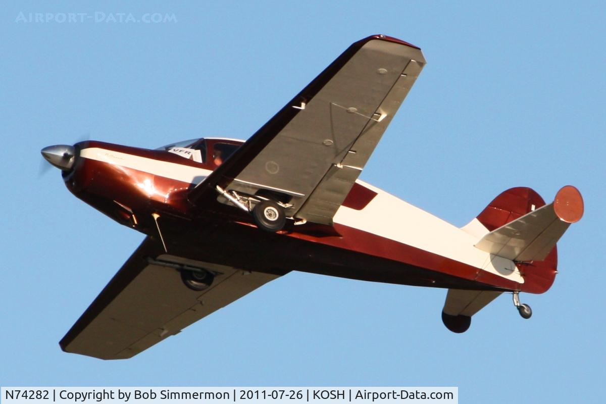 N74282, 1946 Bellanca 14-13-2 Cruisair Senior C/N 1395, Departing Airventure 2011.