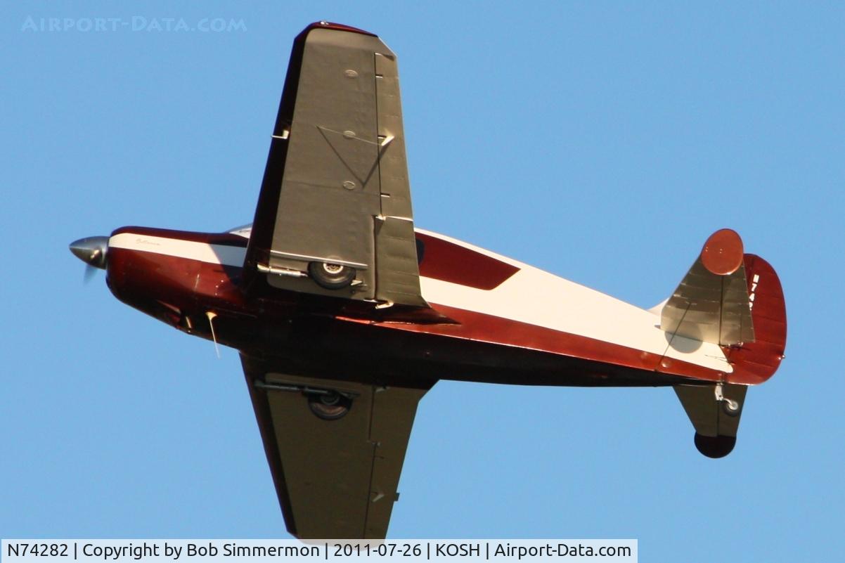 N74282, 1946 Bellanca 14-13-2 Cruisair Senior C/N 1395, Departing Airventure 2011.