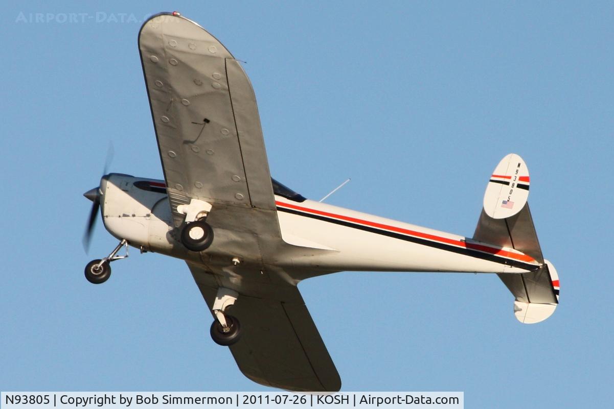 N93805, 1946 Erco 415C Ercoupe C/N 1128, Departing Airventure 2011.