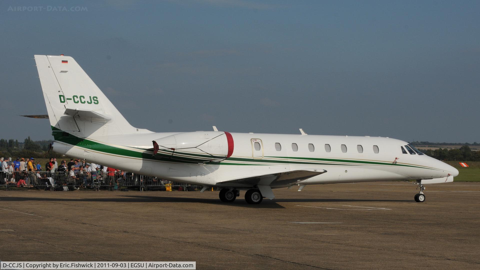 D-CCJS, 2007 Cessna 680 Citation Sovereign C/N 680-0175, 2. D-CCJS at The Duxford Air Show, September 2011.