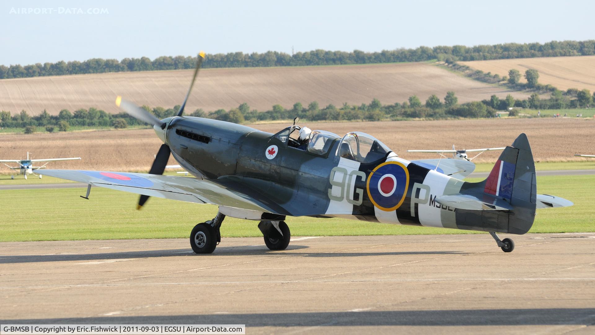 G-BMSB, 1943 Supermarine 361 Spitfire T.IX C/N CBAF.7722, 1. MJ627 at The Duxford Air Show, September 2011.