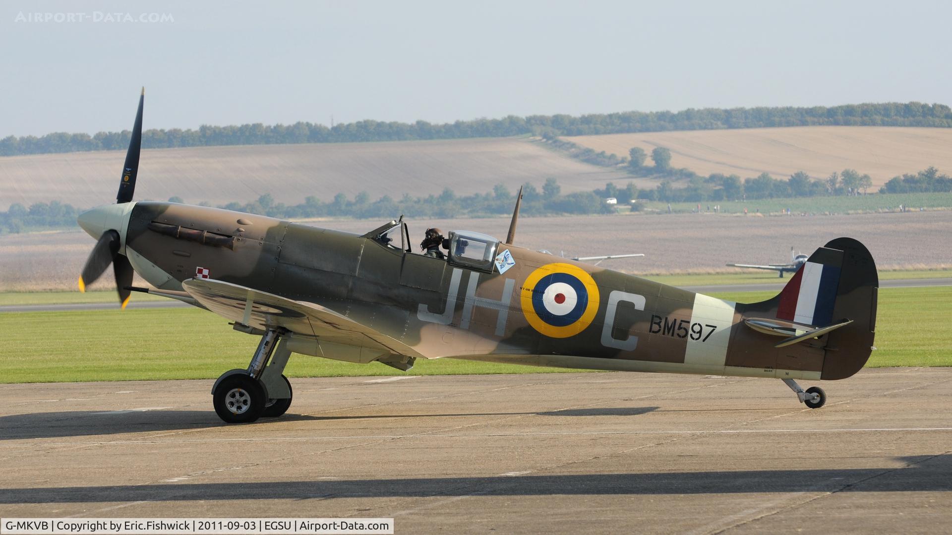 G-MKVB, 1942 Supermarine 349 Spitfire LF.Vb C/N CBAF.2461, 1. BM597 at The Duxford Air Show, September 2011.
