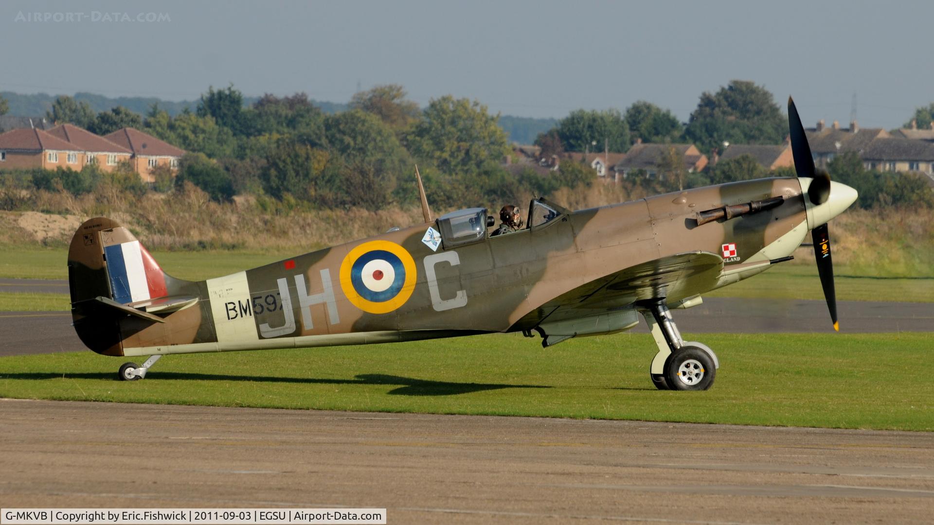 G-MKVB, 1942 Supermarine 349 Spitfire LF.Vb C/N CBAF.2461, 2. BM597 at The Duxford Air Show, September 2011.