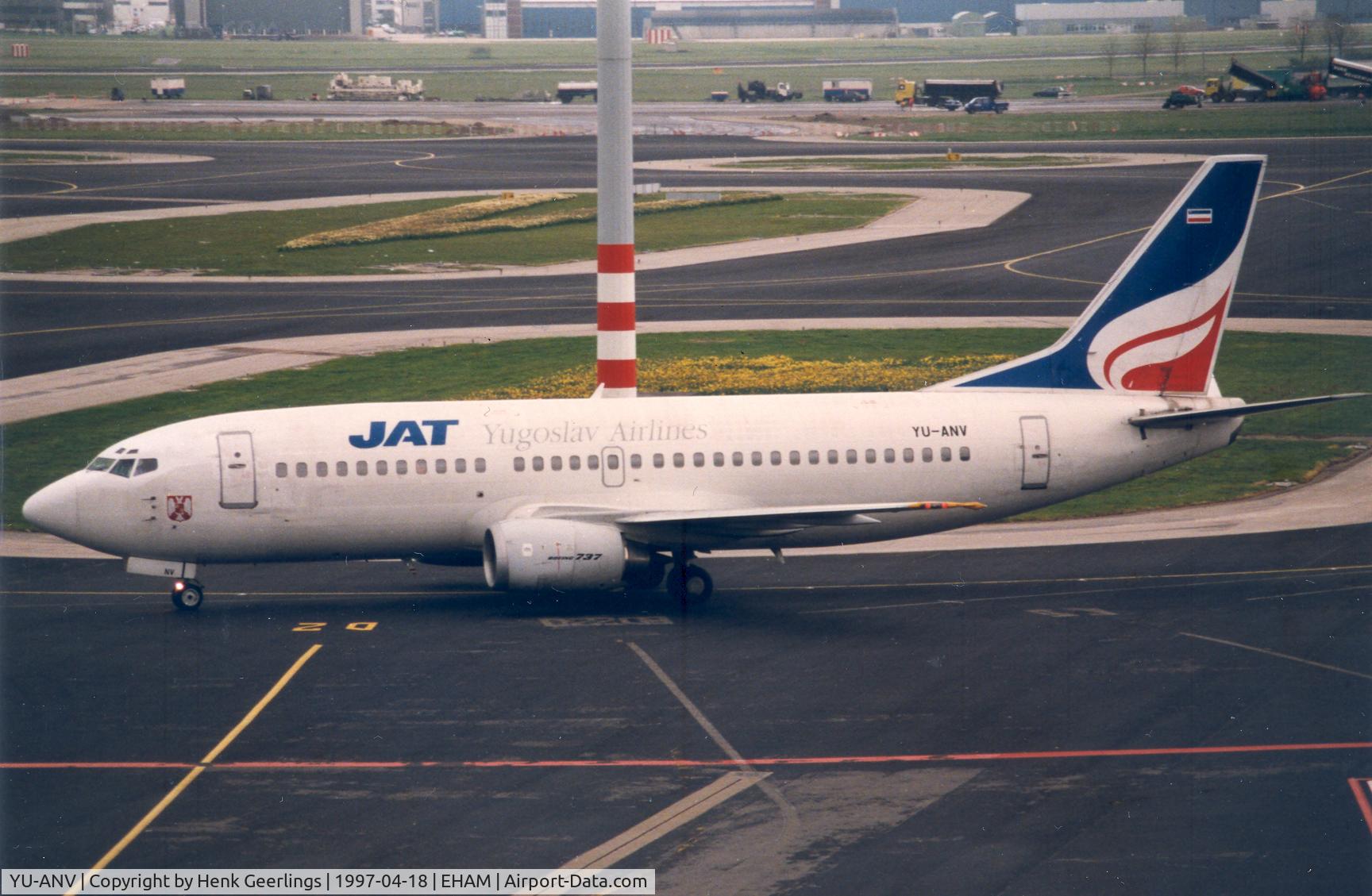 YU-ANV, 1988 Boeing 737-3H9 C/N 24140, JAT