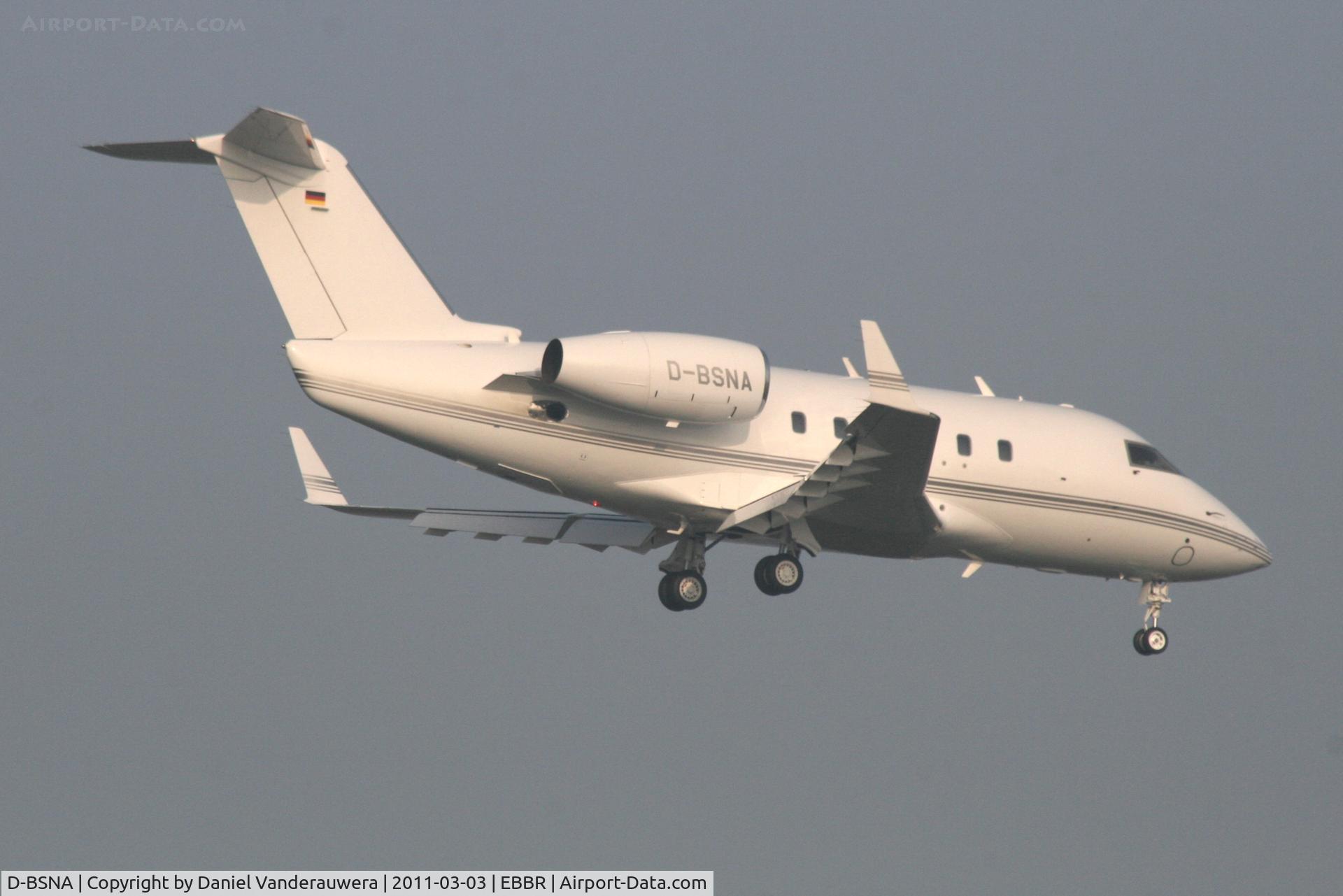 D-BSNA, 1982 Canadair Challenger 600 (CL-600-1A11) C/N 1066, Arrival to RWY 02