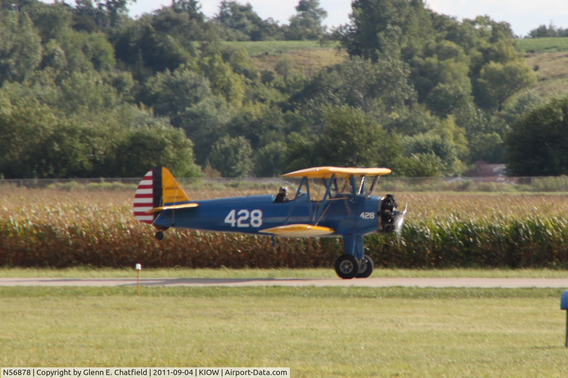 N56878, 1943 Boeing A75N1(PT17) C/N 75-1712, PT-17 41-8153 on take-off roll