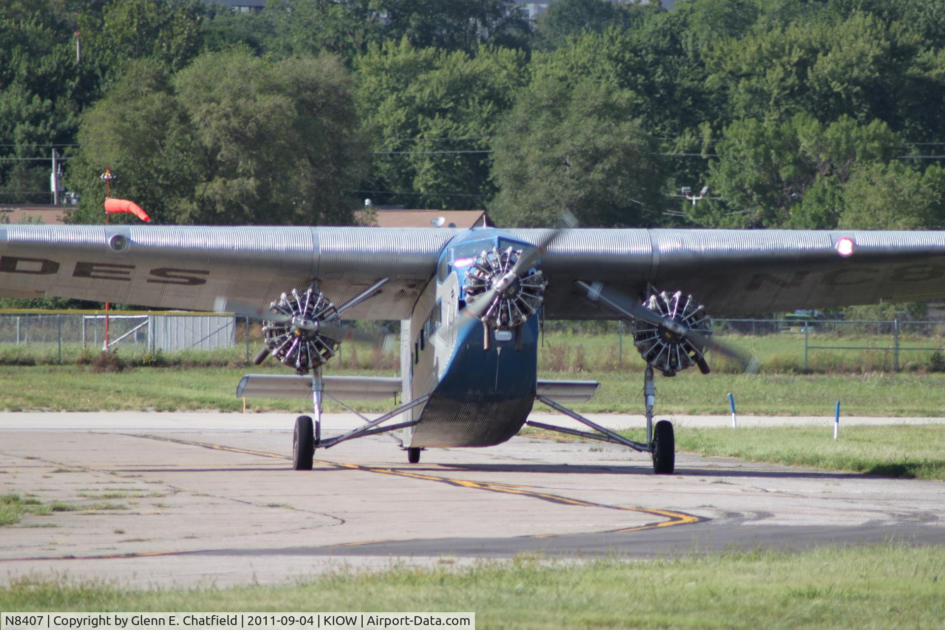 N8407, 1929 Ford 4-AT-E Tri-Motor C/N 69, Taxiing after landing runway 30.