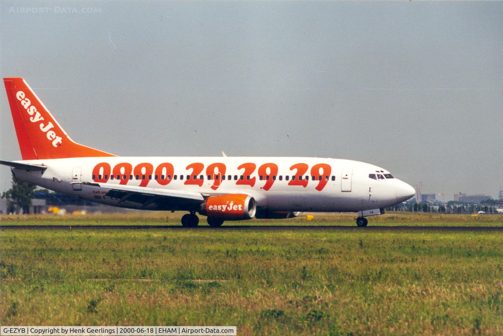 G-EZYB, 1988 Boeing 737-3M8 C/N 24020, EasyJet , spcl cs 0990 29 29 29