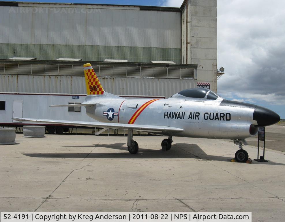 52-4191, 1952 North American F-86L Sabre C/N 190-596, North American F-86 Sabre at the Pacific Aviation Museum on Ford Island, HI.