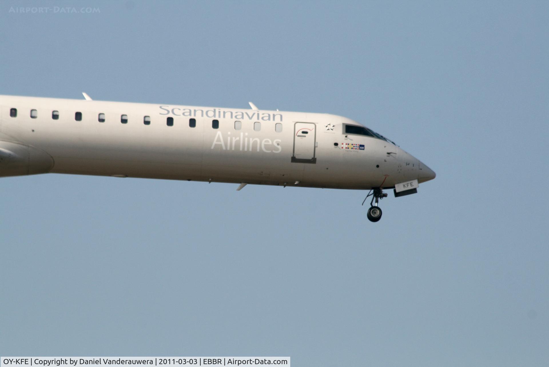 OY-KFE, 2009 Bombardier CRJ-900ER (CL-600-2D24) C/N 15224, Arrival of flight SK1591 to RWY 02