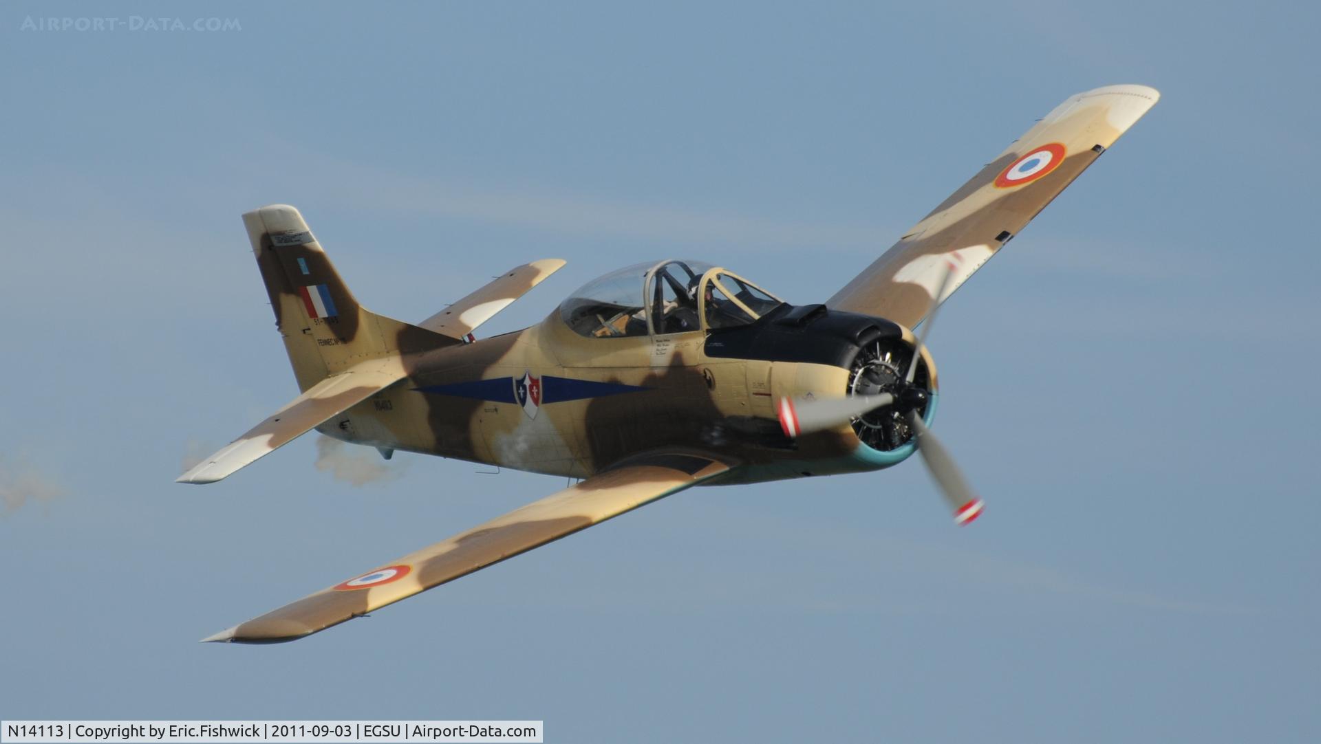 N14113, 1951 North American T-28A Fennec C/N 81-1, 43. N14113 at The Duxford Air Show, September 2011