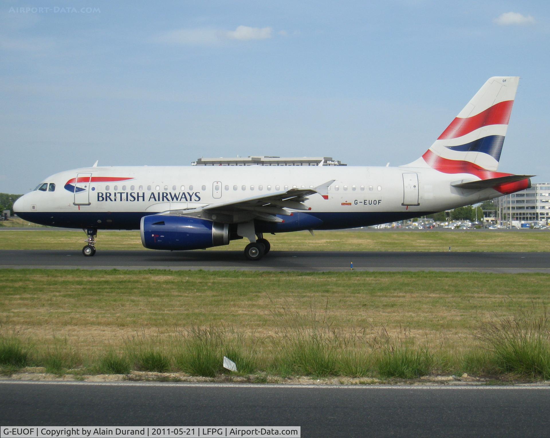 G-EUOF, 2001 Airbus A319-131 C/N 1590, British Airways is one of very few airlines which operates all the models of the A320 family.