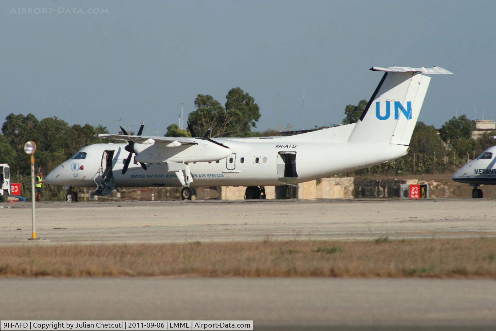 9H-AFD, 1997 De Havilland Canada DHC-8-311 Dash 8 C/N 458, Aircraft operated by United Nations Humanitarian Air Service