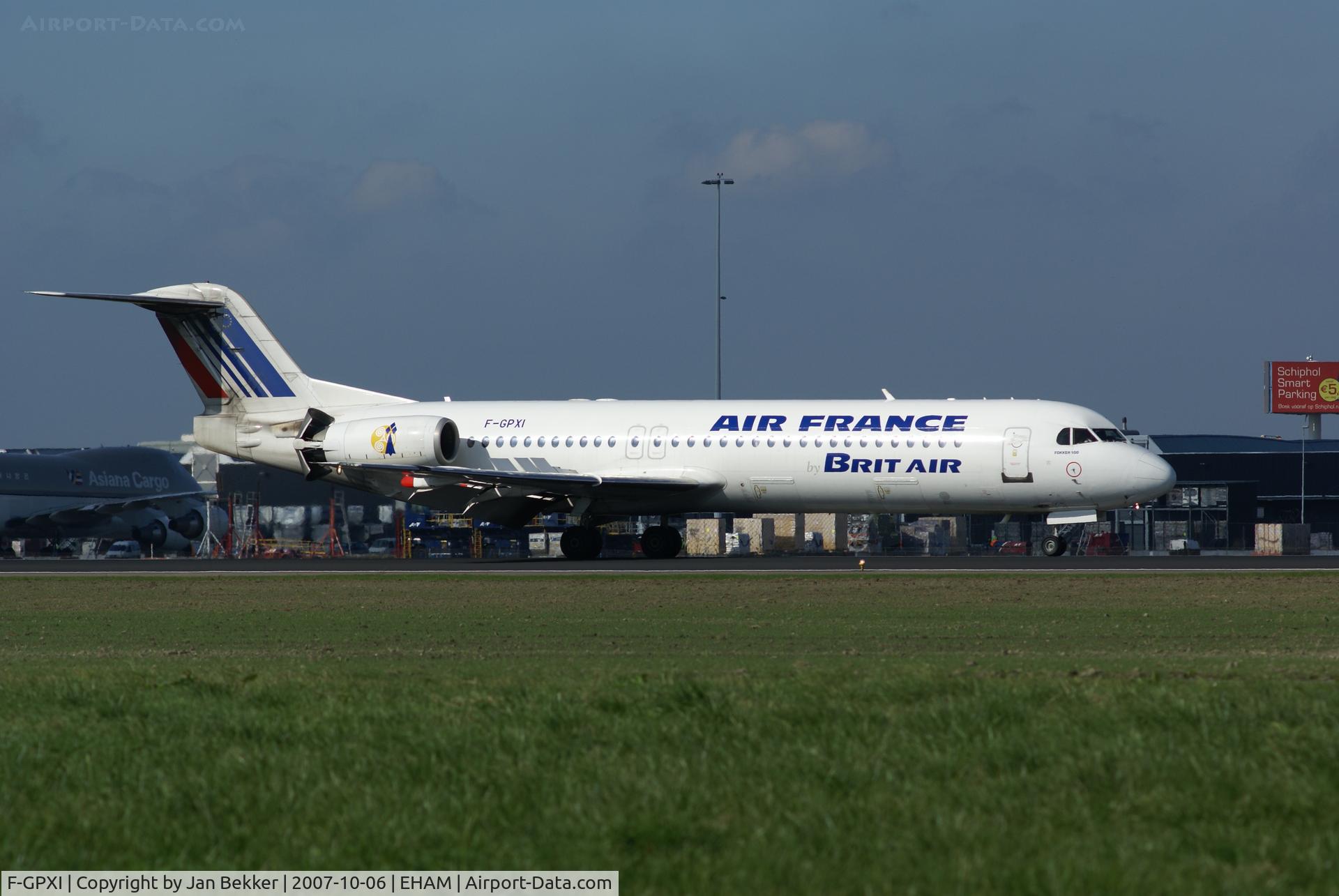 F-GPXI, 1994 Fokker 100 (F-28-0100) C/N 11503, Just landed on the 