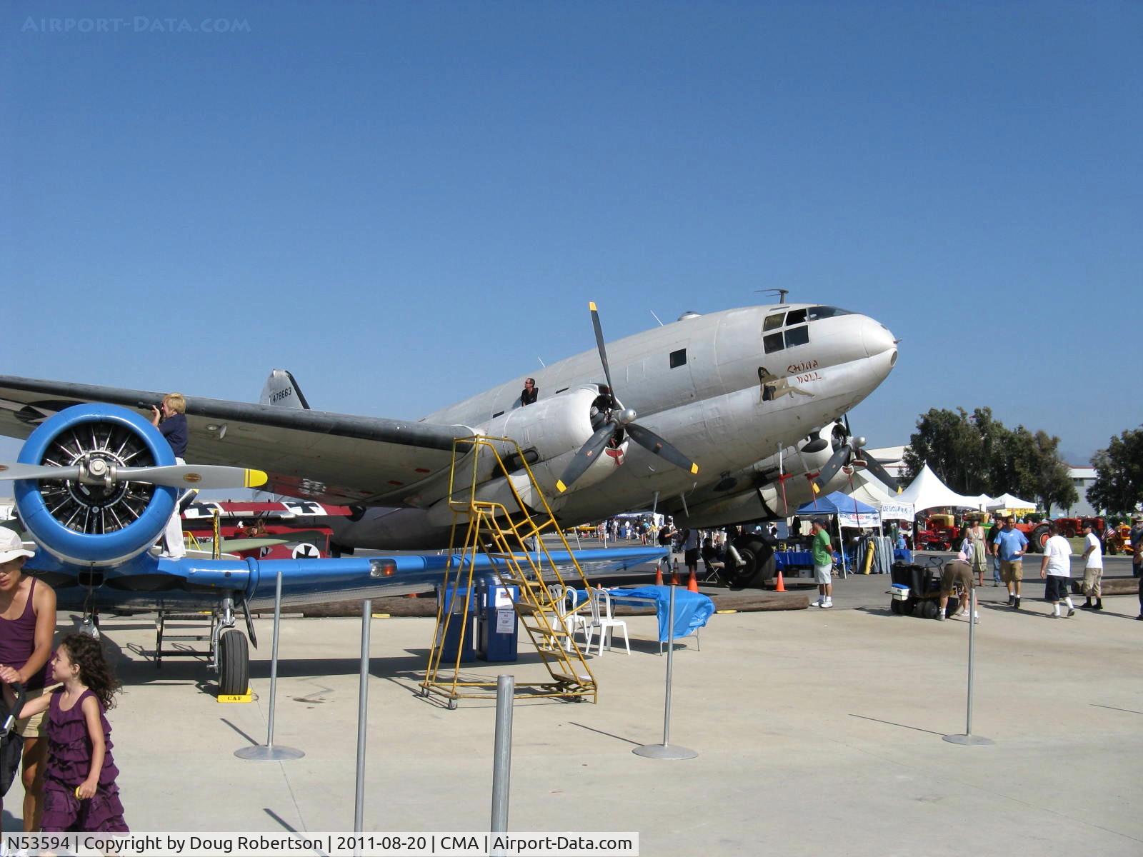 N53594, 1944 Curtiss C-46F Commando C/N 22486, 1944 Curtiss-Wright C46F COMMANDO 'China Doll' ex 'Humpty Dumpty', two P&W R-2800 Double Wasps 2,000 Hp each