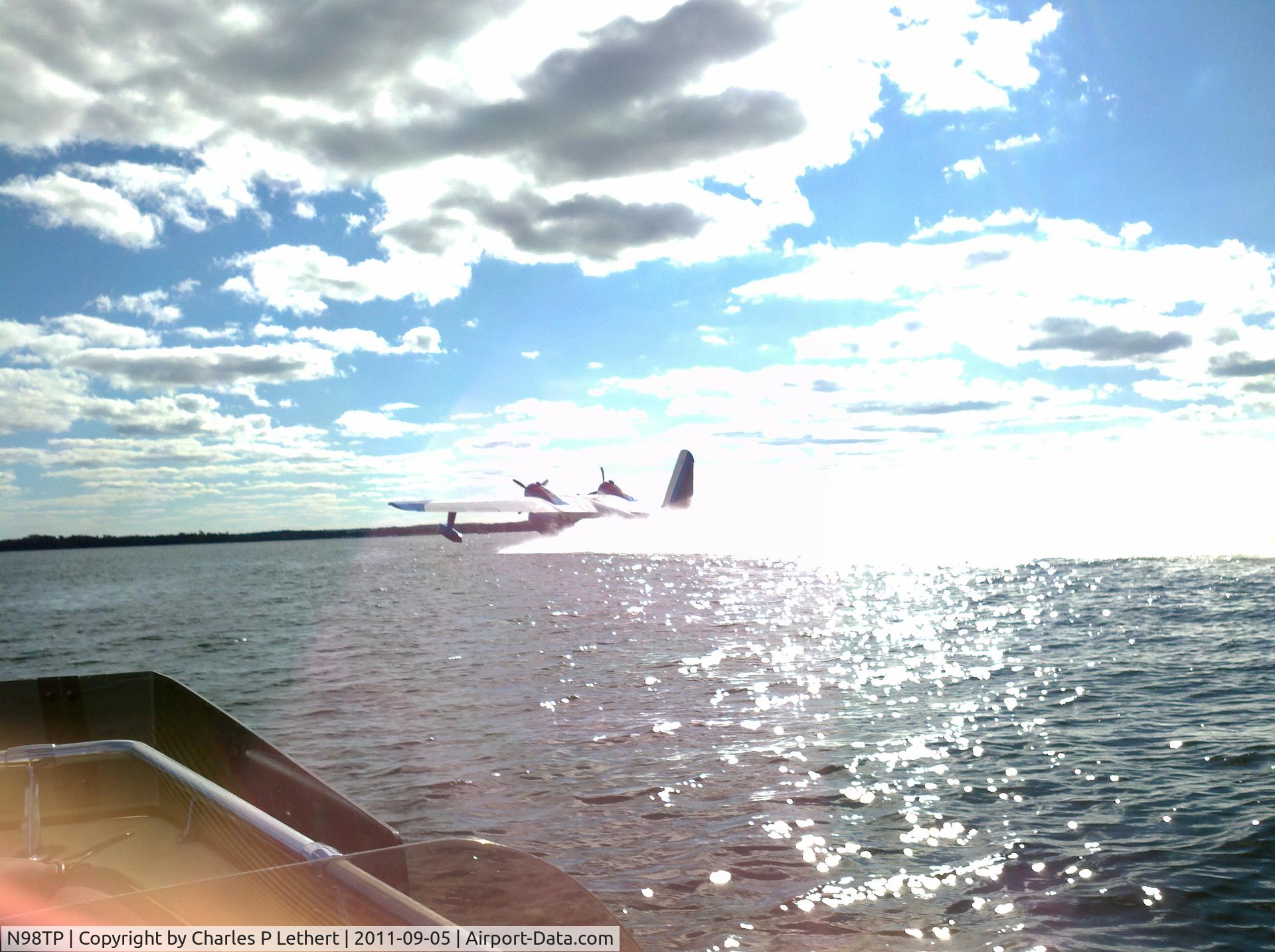N98TP, 1951 Grumman HU-16B Albatross C/N G-243, N98TP take-off from Pelican Lake in Brainerd Lakes Area MN