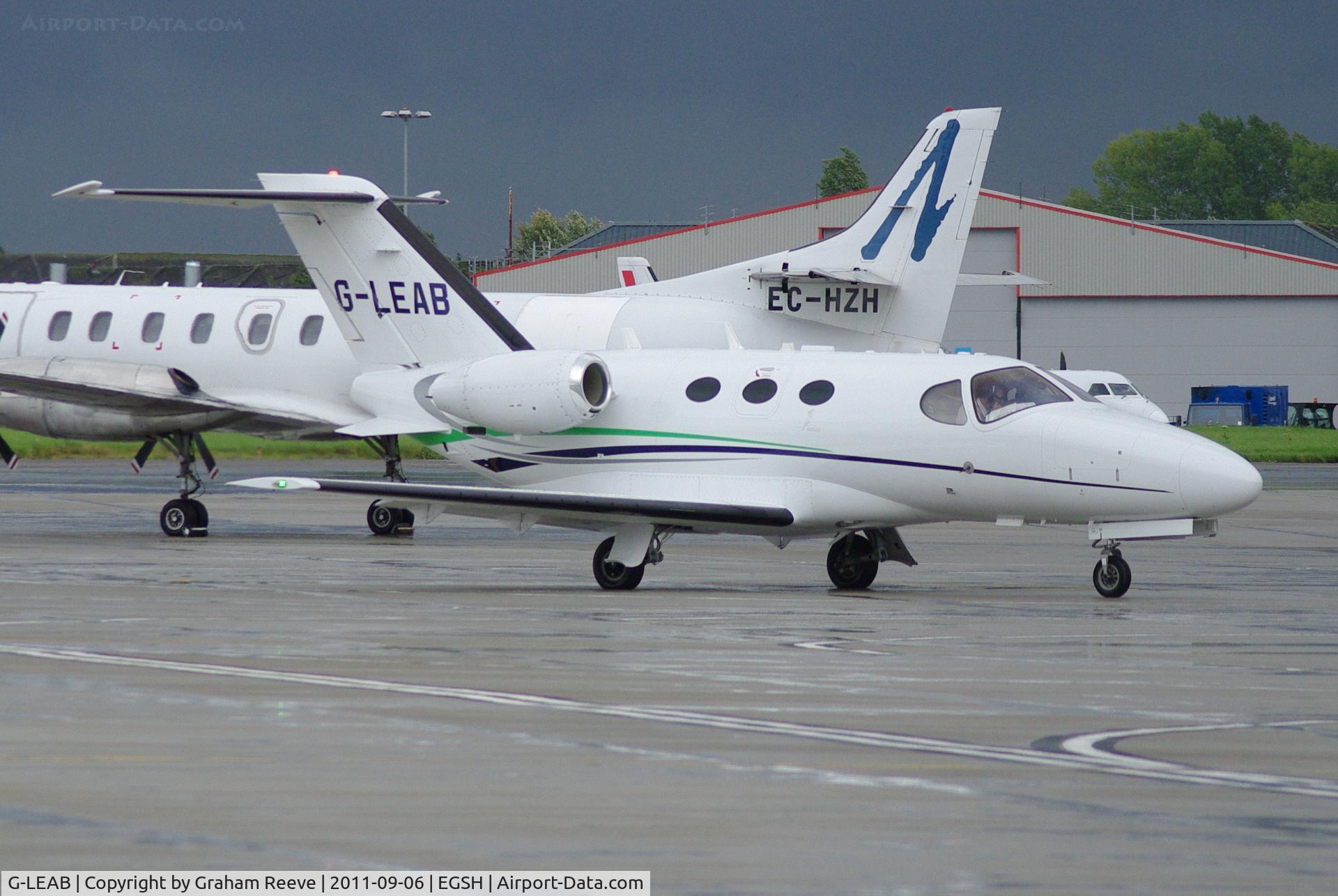 G-LEAB, 2008 Cessna 510 Citation Mustang Citation Mustang C/N 510-0073, Parked at Norwich.