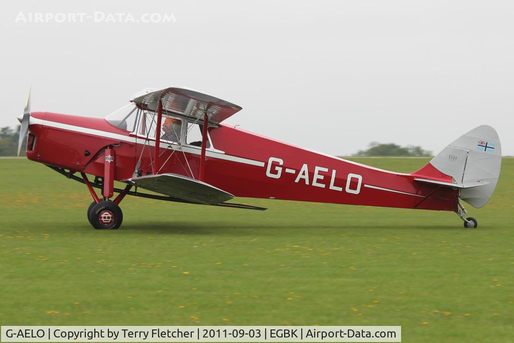 G-AELO, 1936 De Havilland DH.87B Hornet Moth C/N 8105, At 2011 LAA Rally