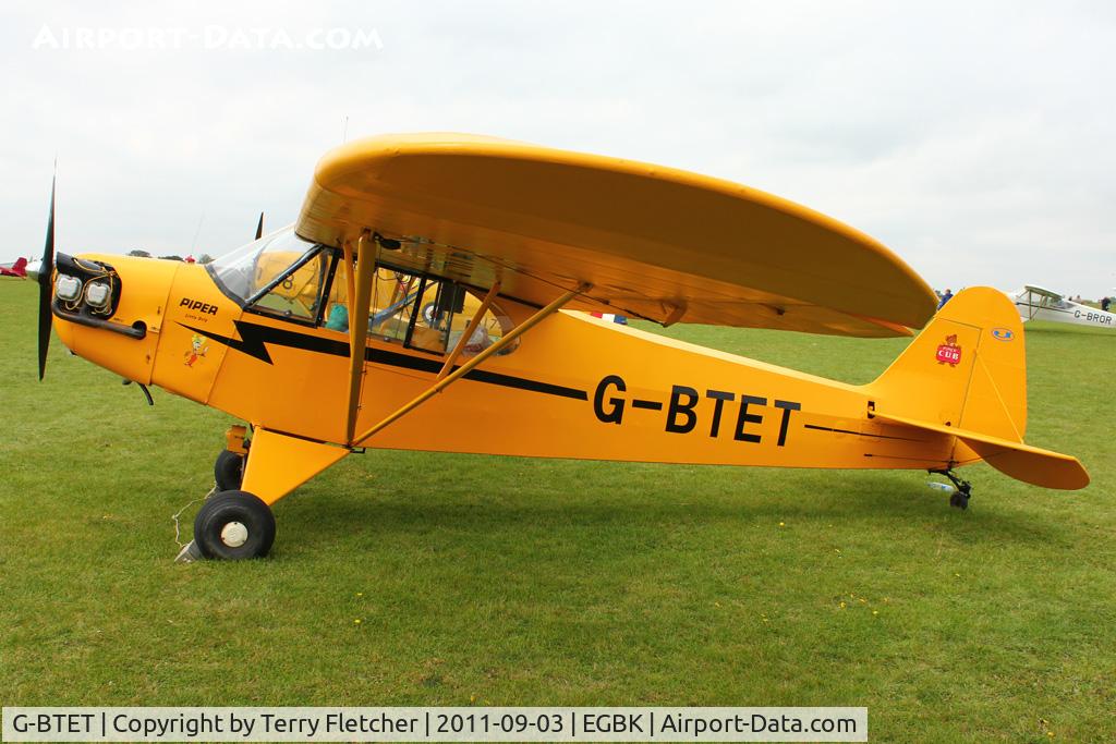 G-BTET, 1991 Piper J3C-65 Cub Cub C/N 18296, At 2011 LAA Rally at Sywell