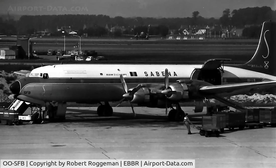 OO-SFB, 1956 Douglas DC-7C Seven Seas Seven Seas C/N 45158/744, Early 1960's.SABENA.DC-7CF.