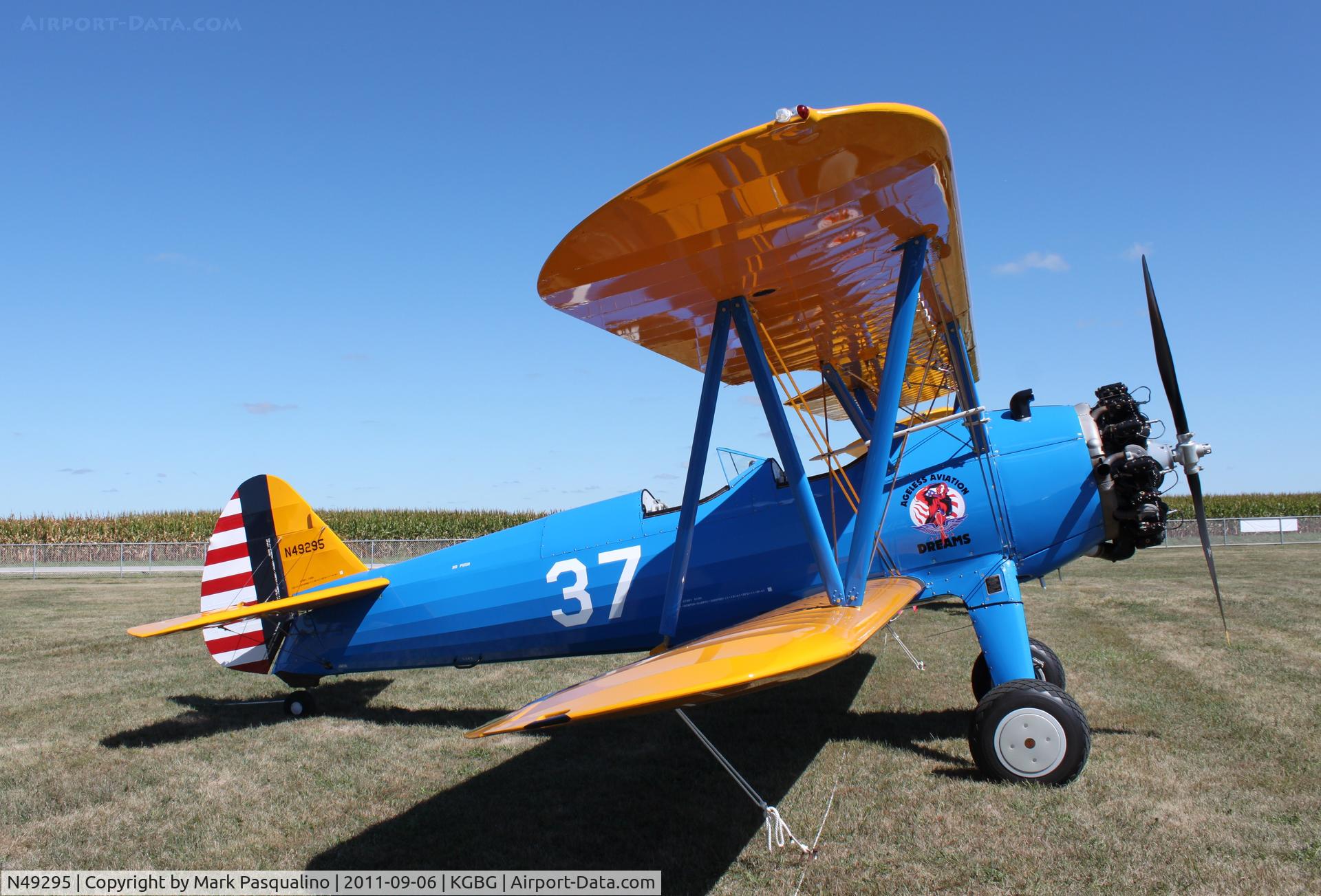 N49295, 1940 Boeing A75N1(PT17) C/N 75-531, Stearman