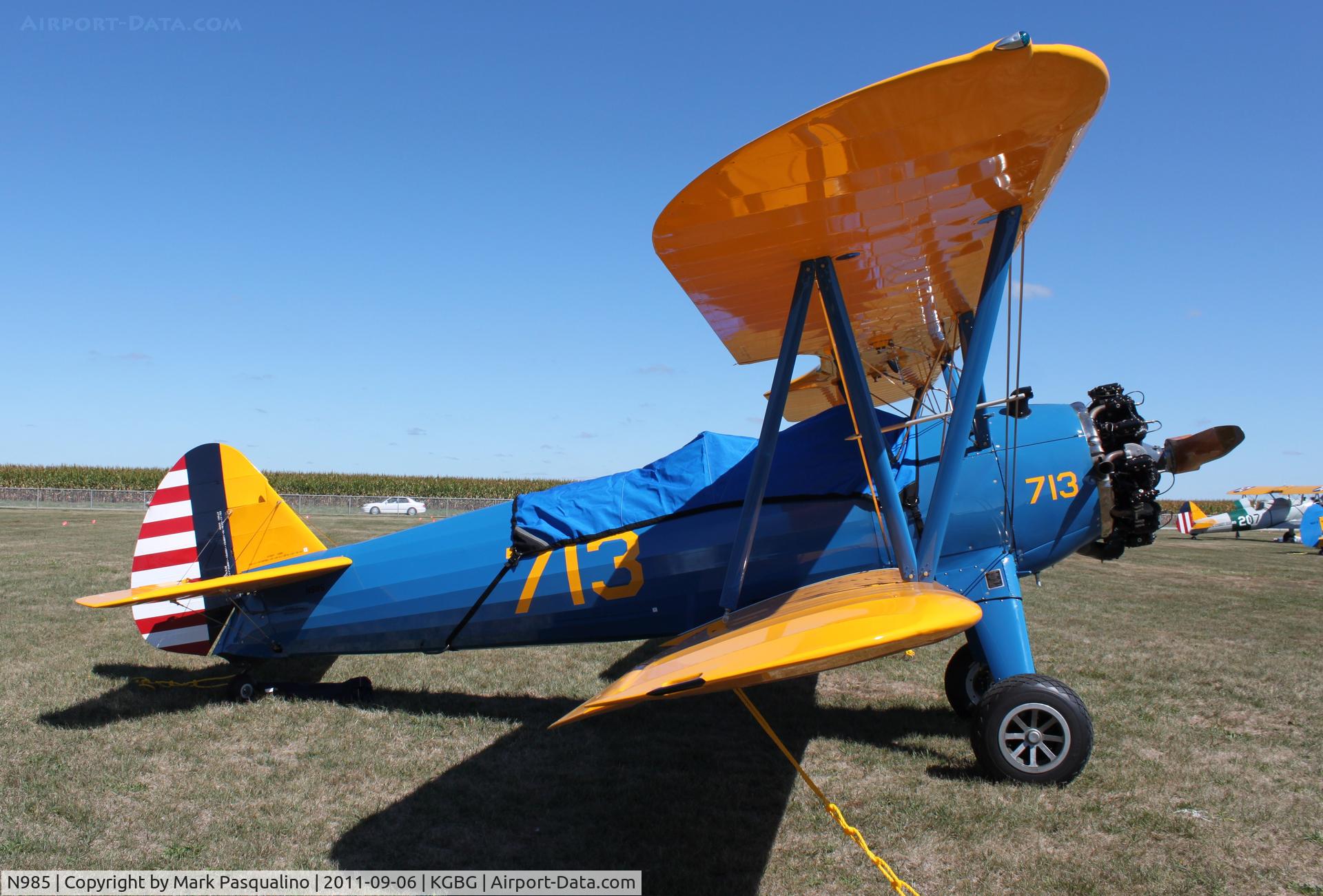 N985, 1941 Boeing A75L300 Kaydet C/N 75-2402, Stearman