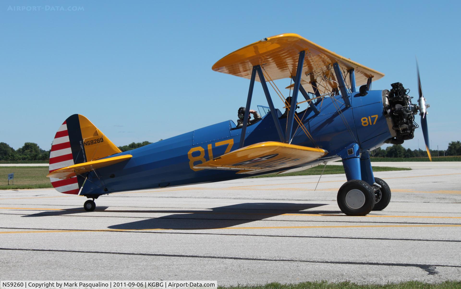 N59260, 1942 Boeing D75N1 C/N 75-4037, Stearman