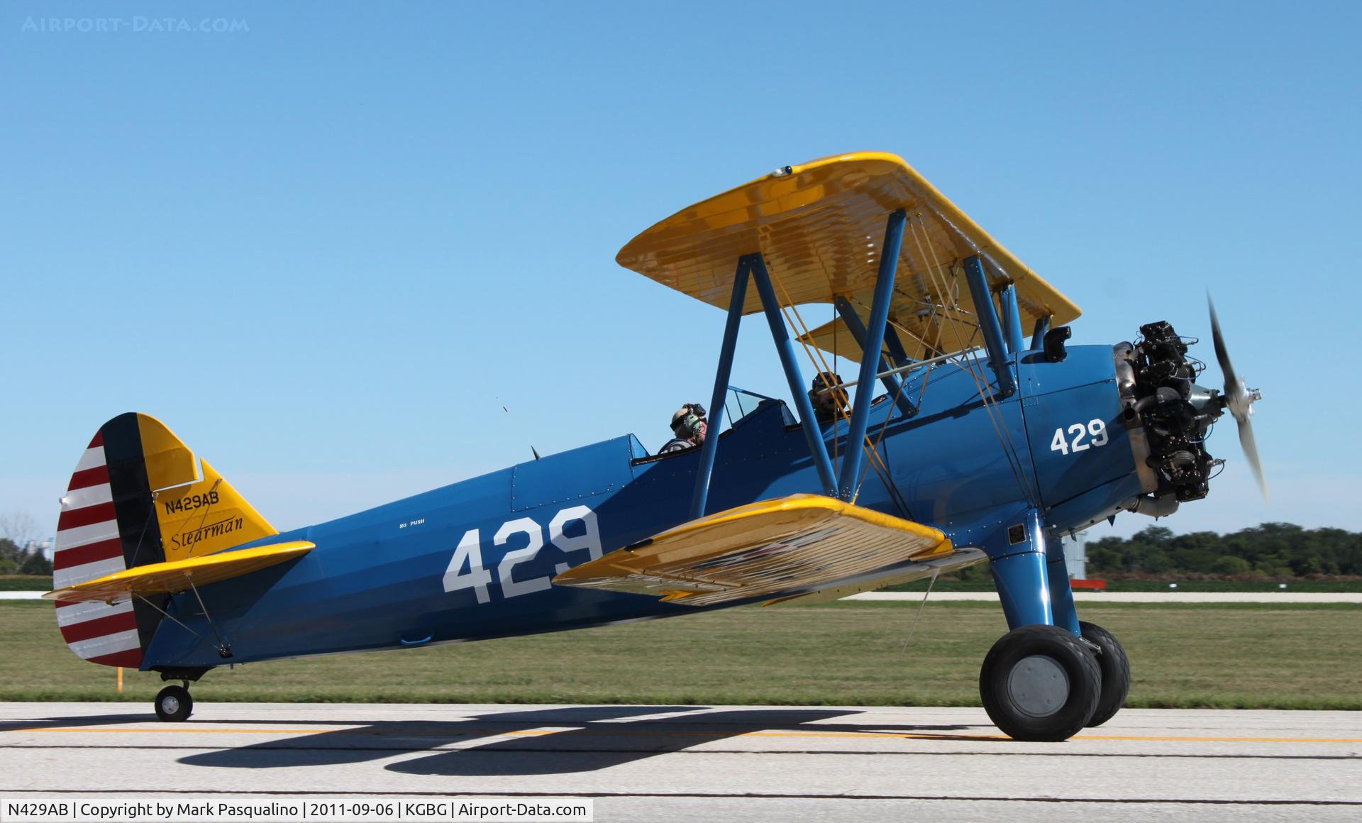 N429AB, 1943 Boeing A75N1(PT17) C/N 75-4484, Stearman