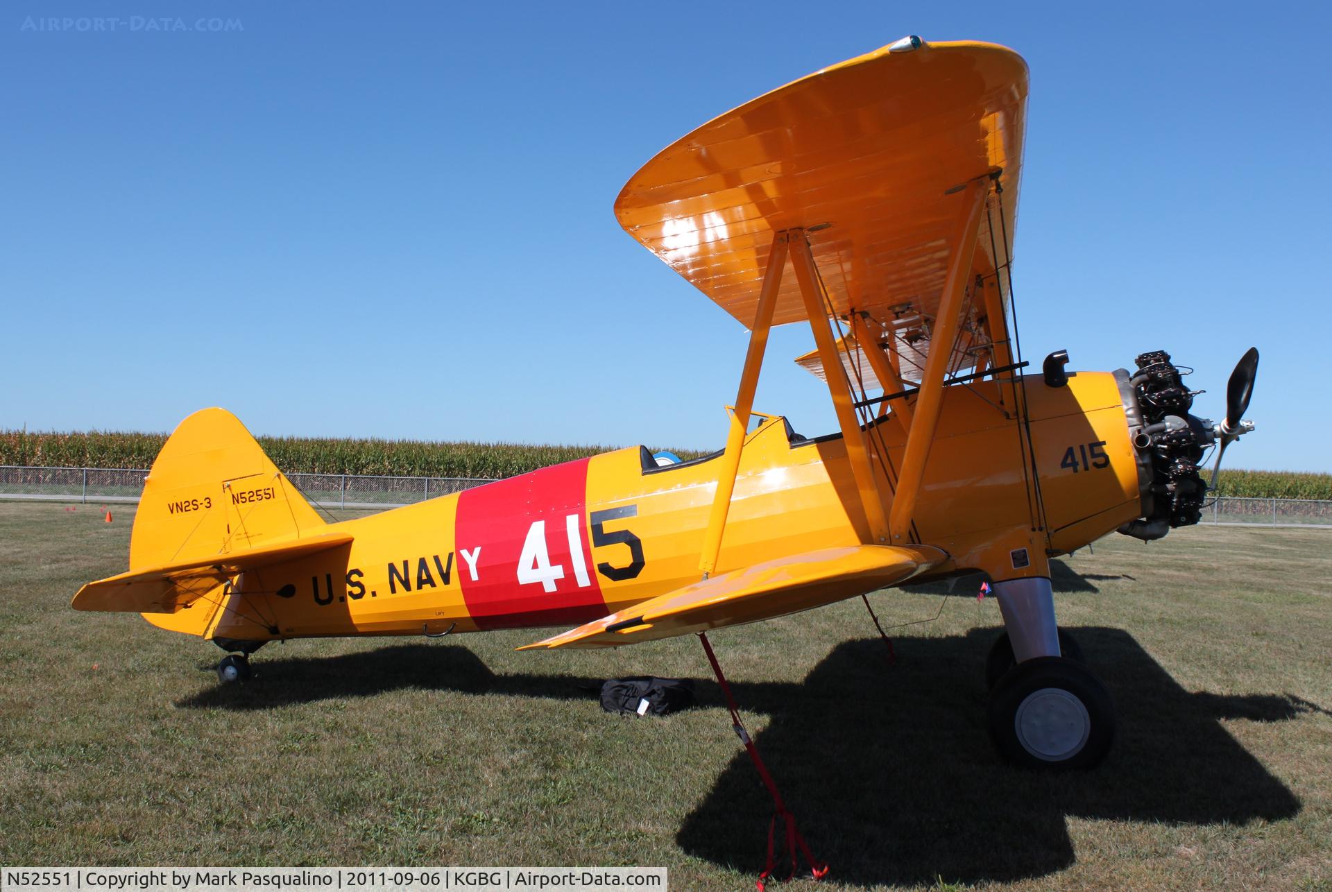 N52551, 1942 Boeing A75N1(PT17) C/N 75-1707, Stearman