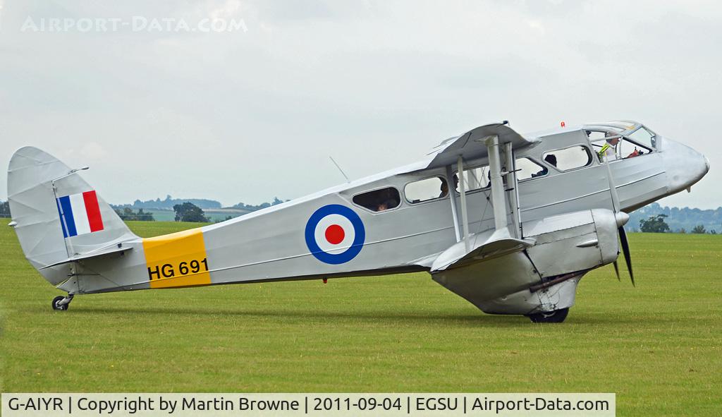 G-AIYR, 1943 De Havilland DH-89A Dominie/Dragon Rapide C/N 6676, SHOT AT DUXFORD