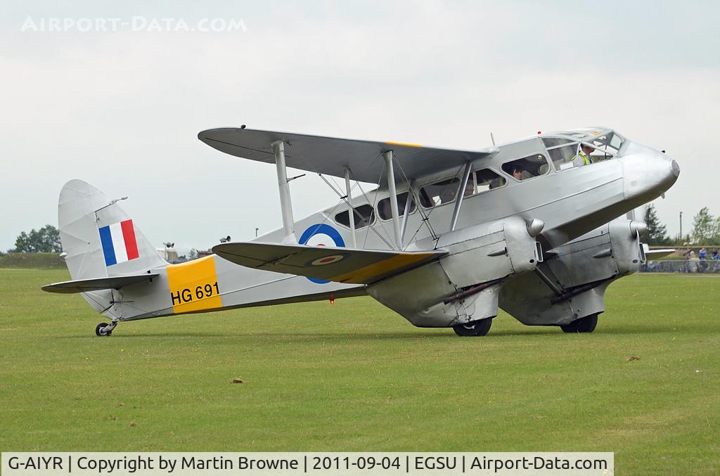 G-AIYR, 1943 De Havilland DH-89A Dominie/Dragon Rapide C/N 6676, SHOT AT DUXFORD