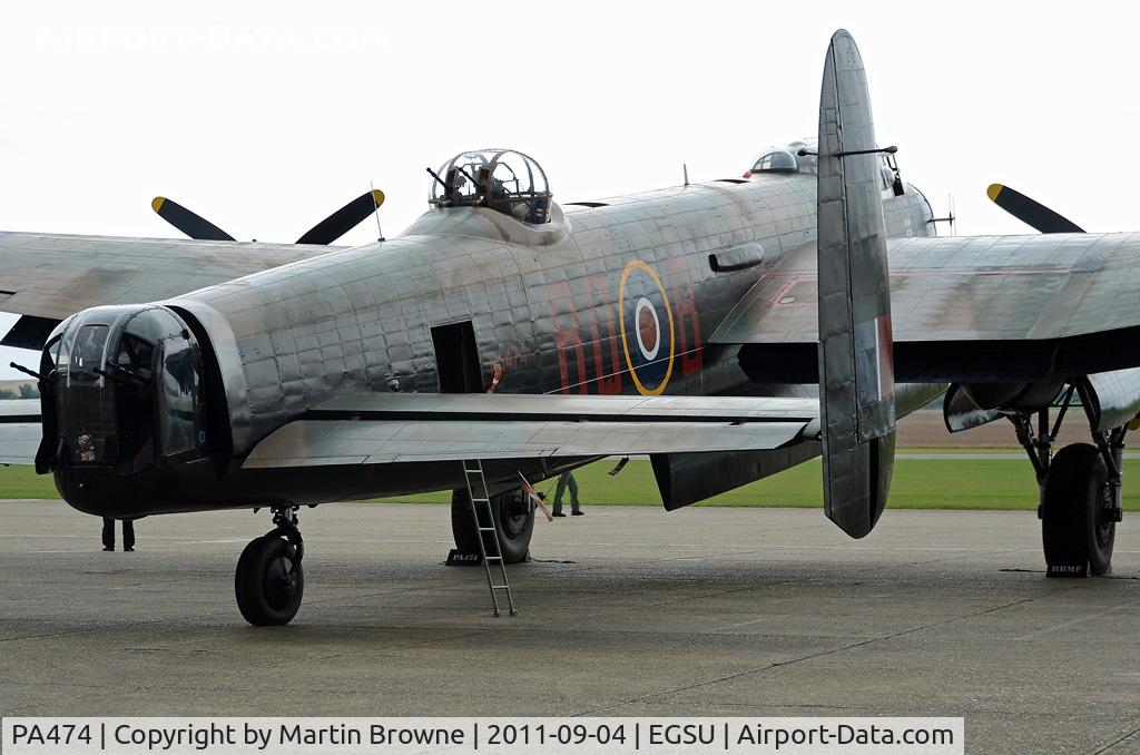 PA474, 1945 Avro 683 Lancaster B1 C/N VACH0052/D2973, SHOT ON A VERY DULL AND RAINY DAY AT DUXFORD.