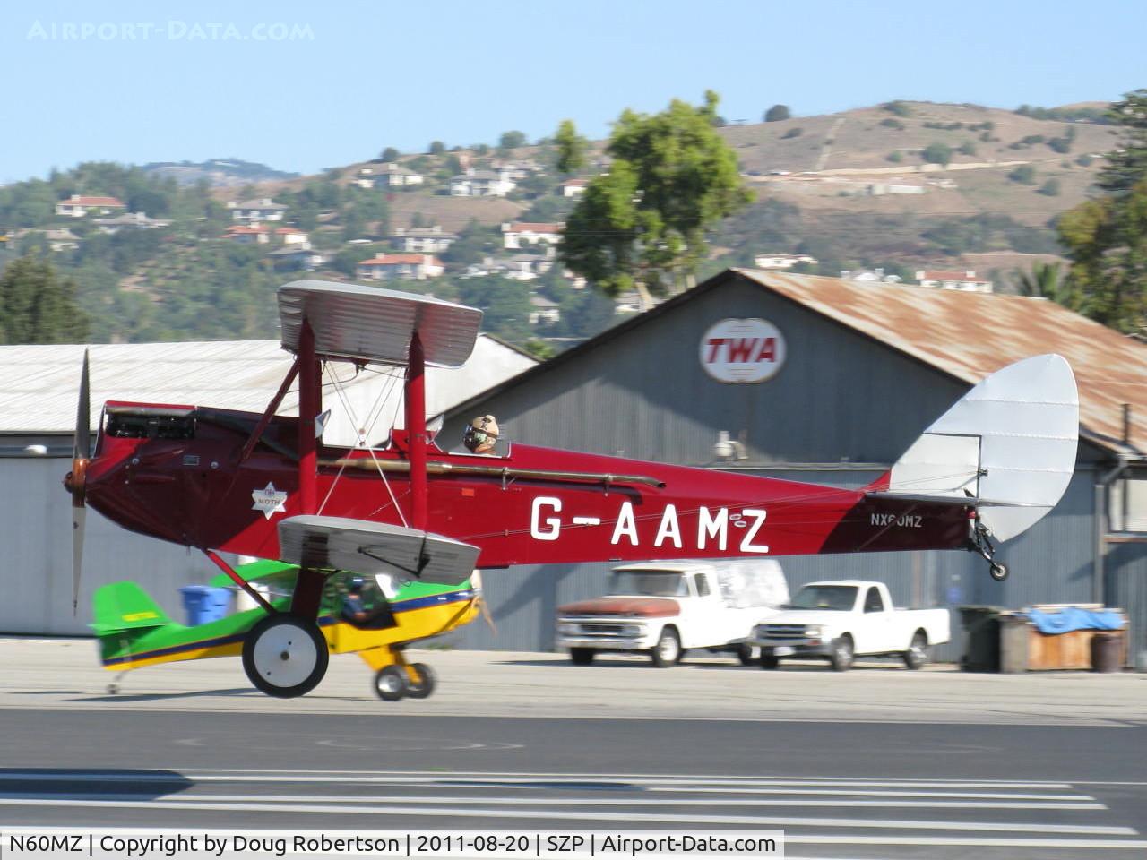N60MZ, 1930 De Havilland DH-60G Gypsy Moth C/N 1293, 1930 DeHavilland DH.60G GIPSY MOTH, DeHavilland GIPSY II 4 cylinder inverted in-line air-cooled 120 Hp, landing Rwy 22
