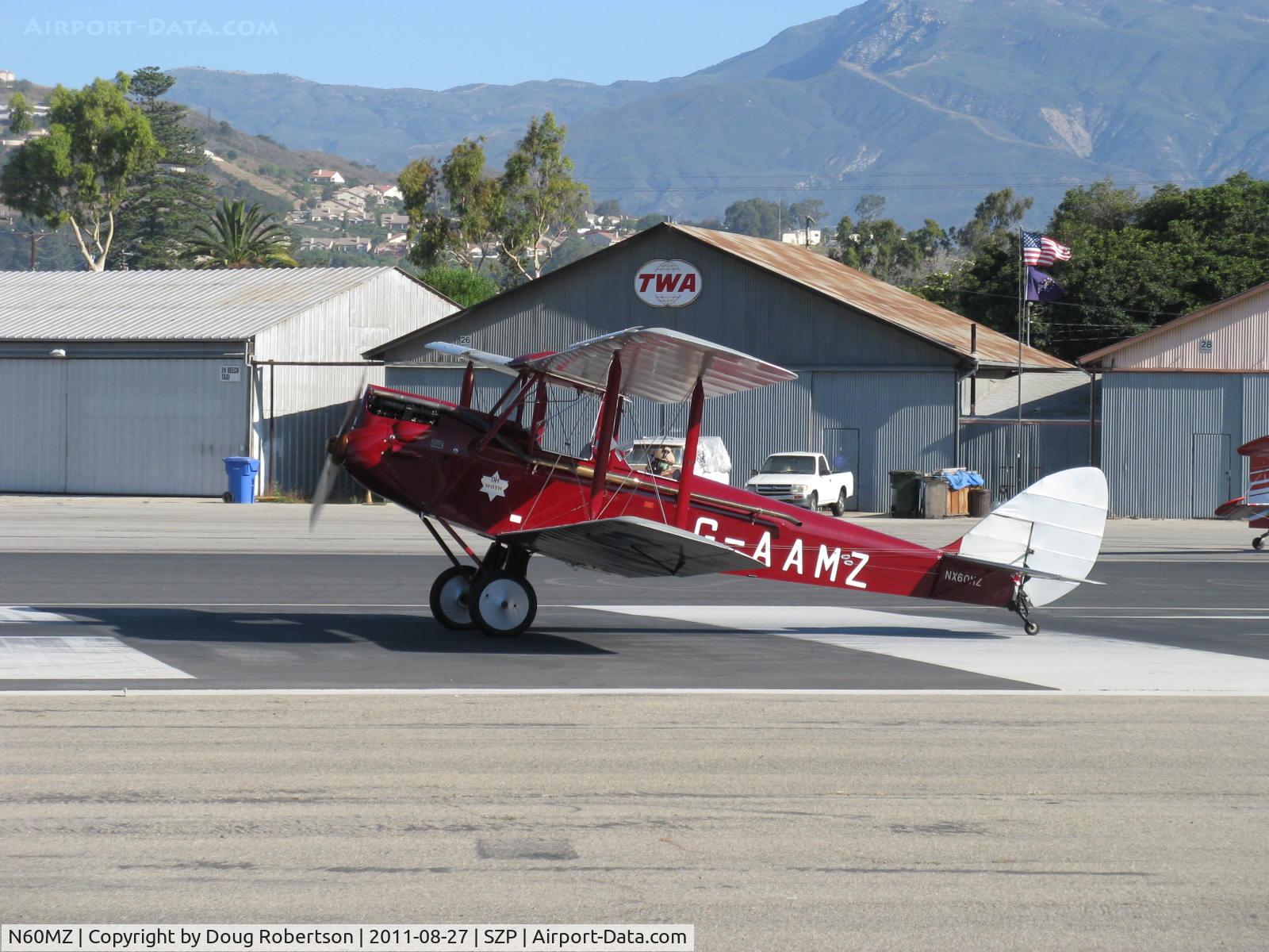 N60MZ, 1930 De Havilland DH-60G Gypsy Moth C/N 1293, 1930 DeHavilland DH.60G GIPSY MOTH, DeHavilland GIPSY II 4 cylinder inverted in-line air-cooled 120 Hp, takeoff roll Rwy 22